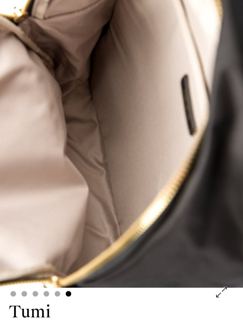 Tumi Black Backpack with Gold Hardware - Picture 8 of 15